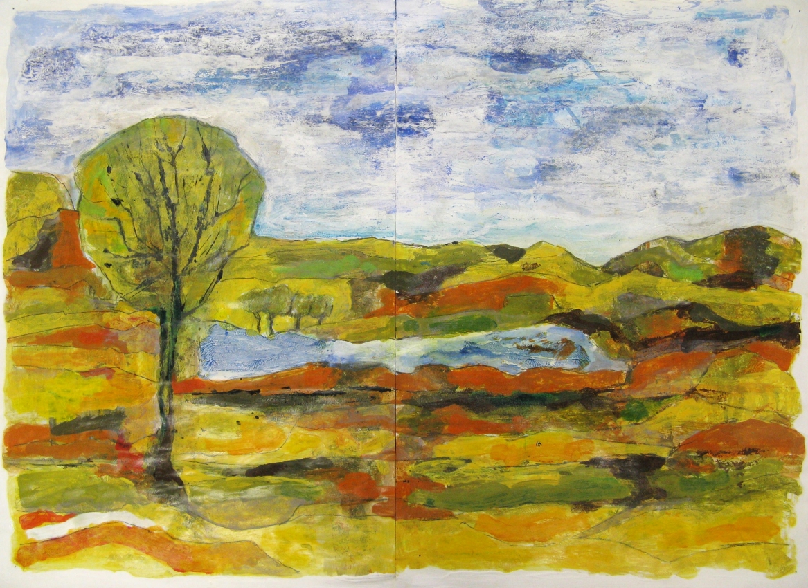 Landschaft in Herbststimmung 95x70