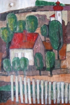 Buntes Dorf II 47x70