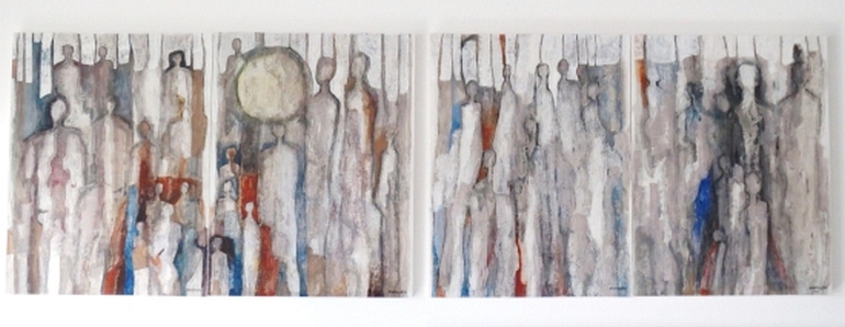 Menschen im Alltag (4-teilig) 180x60