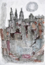 Stadt im Winter II 47x70