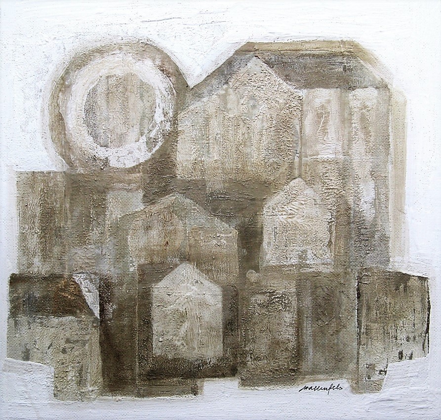 Weiße Häuser IV 50x50